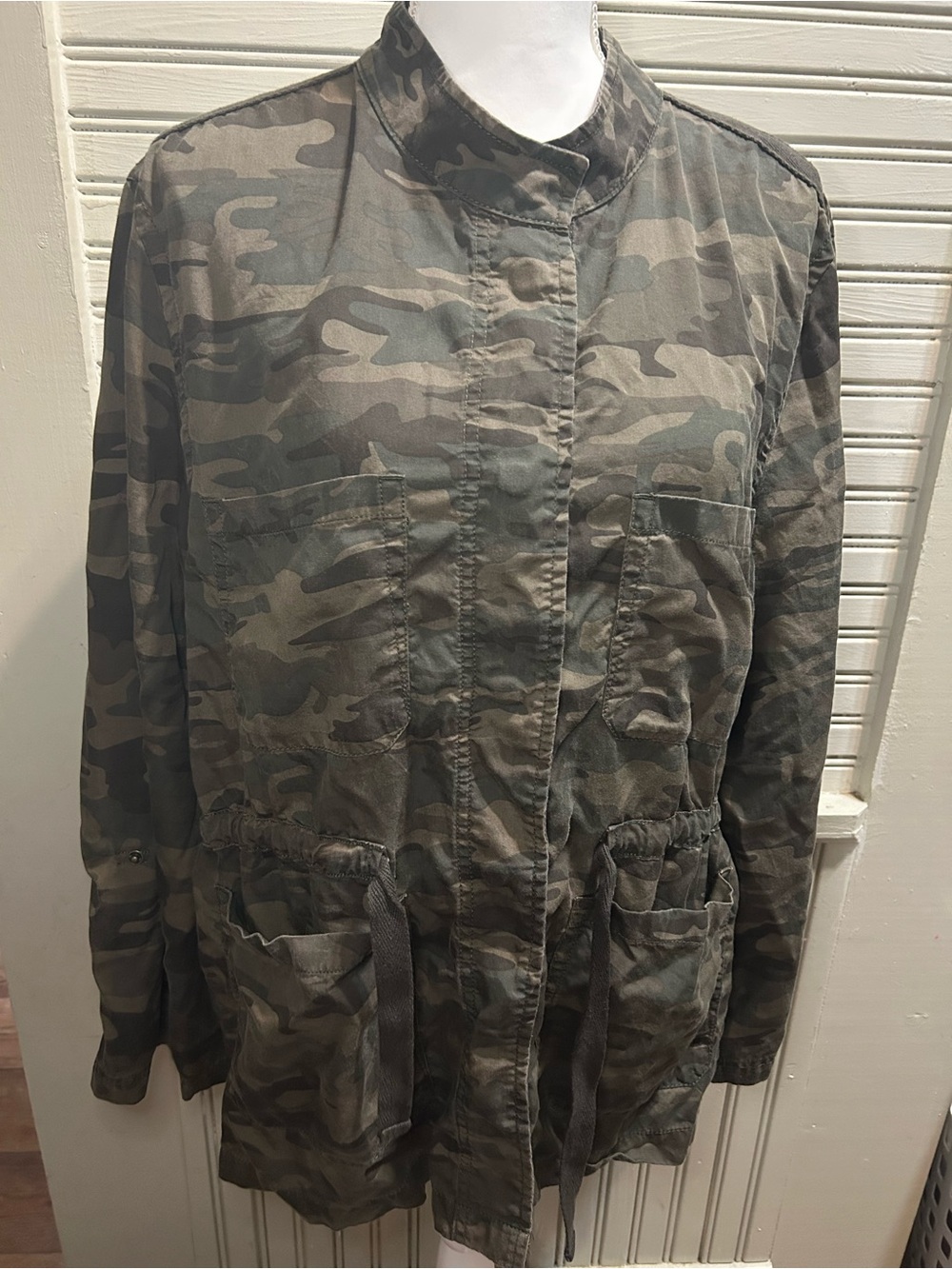 Social Standard by Sanctuary Green Camo Utility Jacket Size XXL